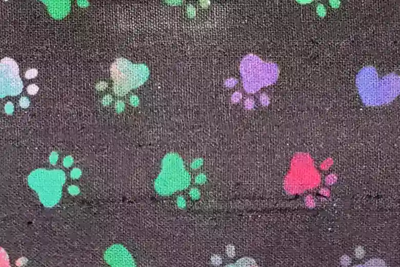 Neon Paw Prints Dark